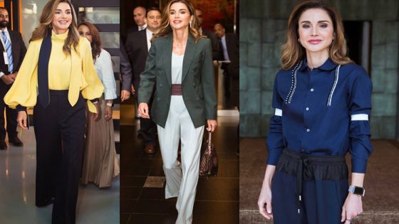 أحدث تصميمات أزياء الملكة رانيا العبد الله 2019 بالصور